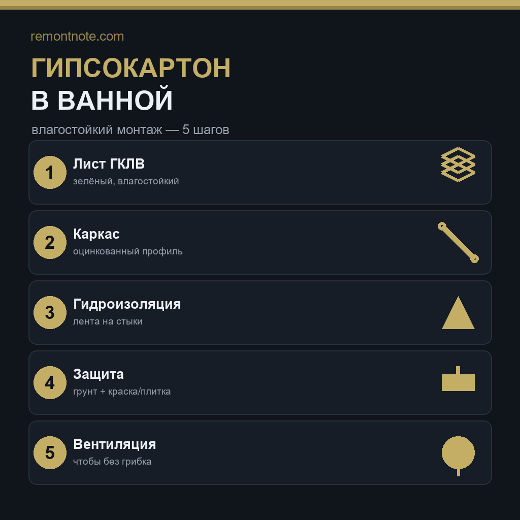 Гипсокартон в ванной