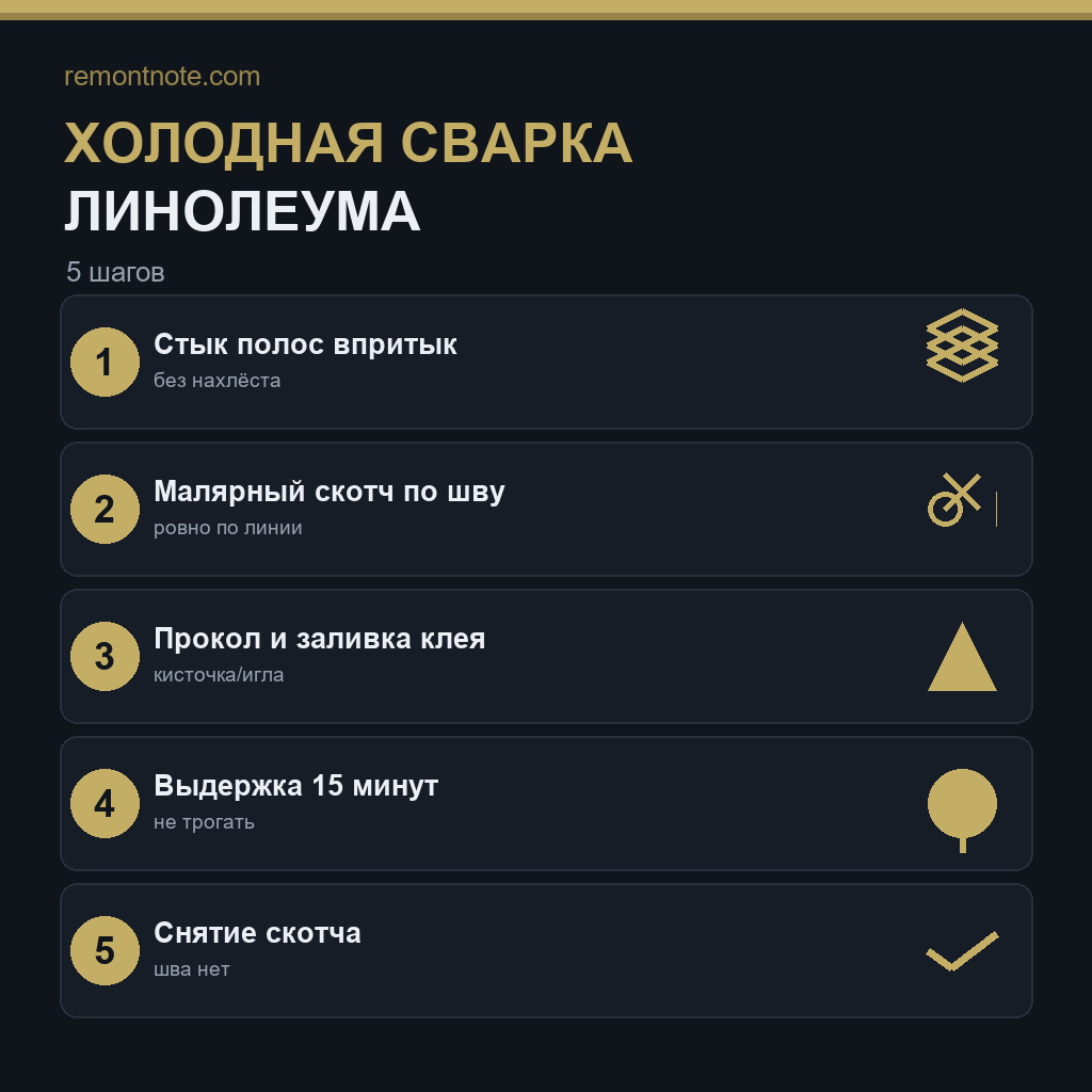 Холодная сварка линолеума