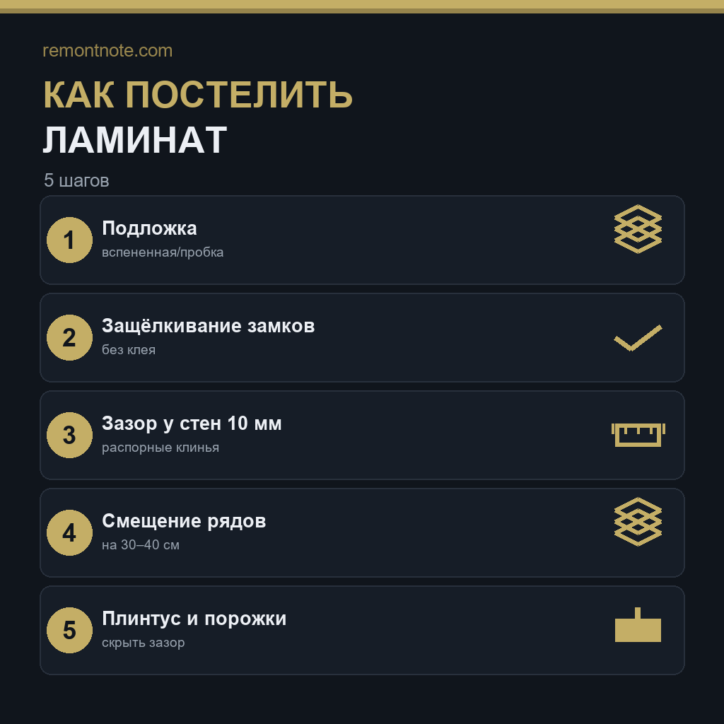 Как постелить ламинат