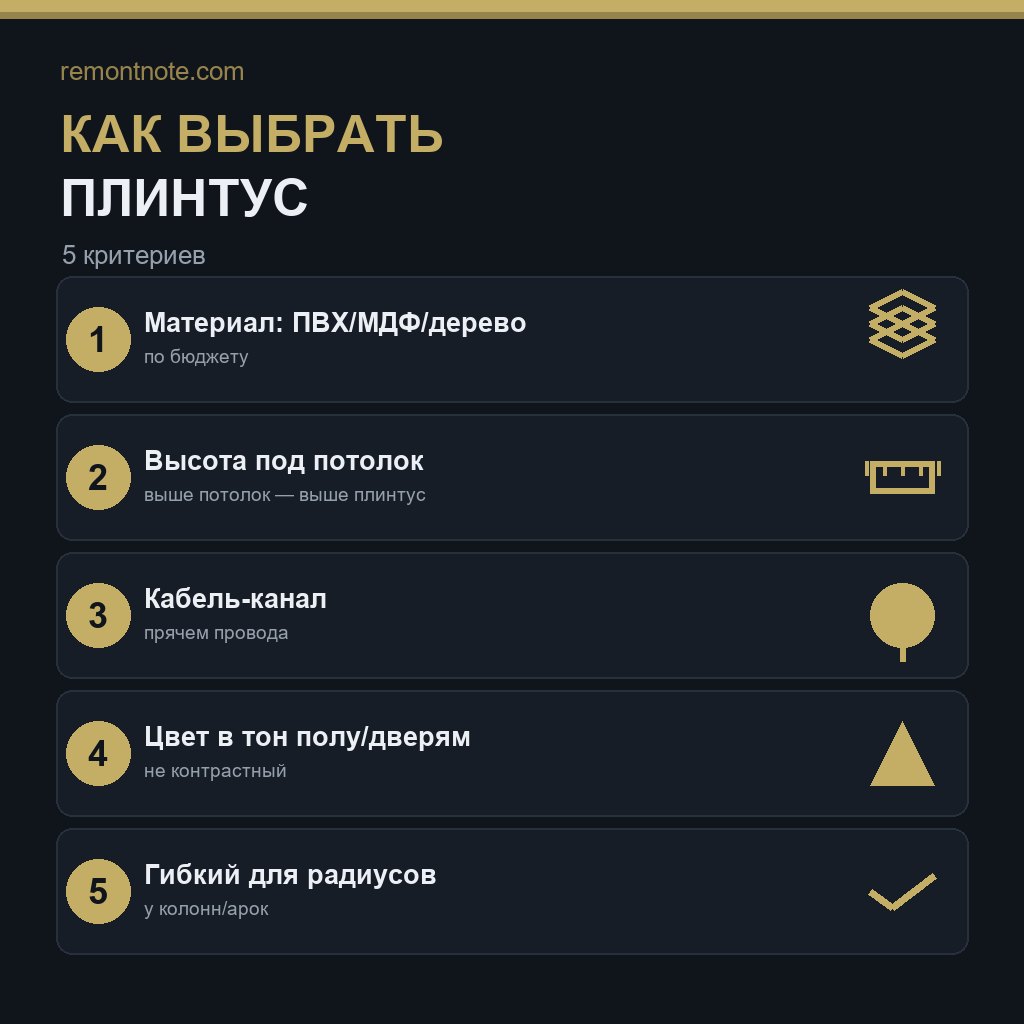 Как выбрать плинтус