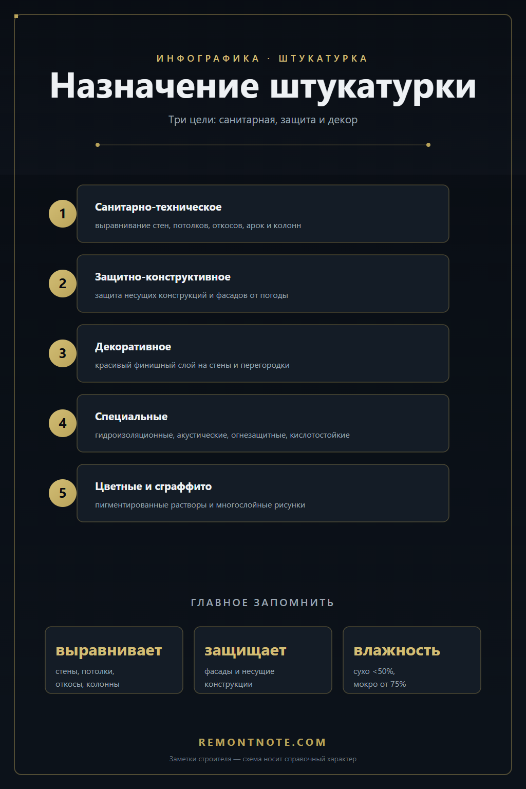 Назначение штукатурки: санитарное, защитное и декоративное