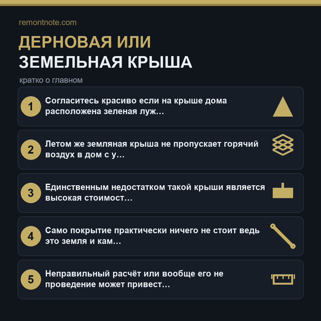 Дерновая или земельная крыша