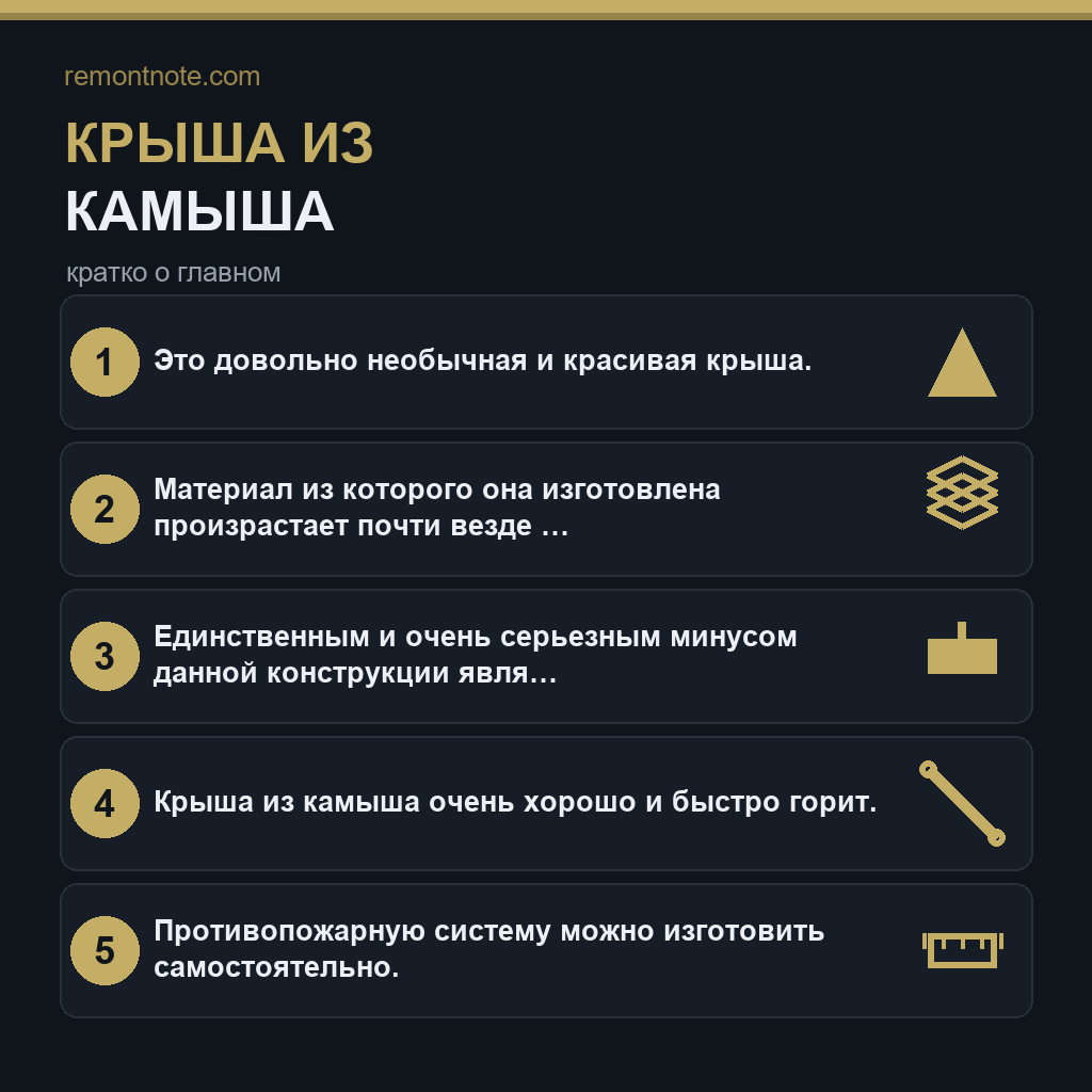 Крыша из камыша