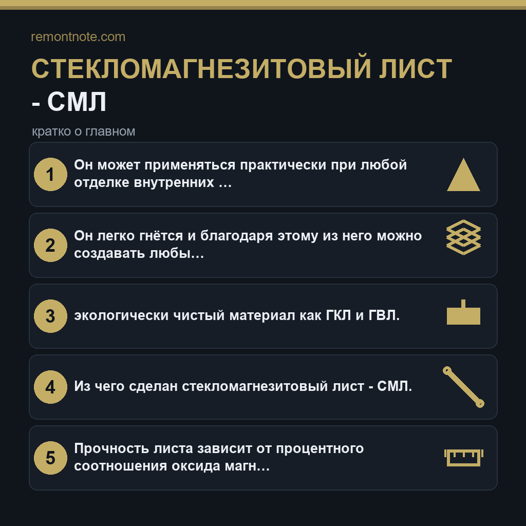 Стекломагнезитовый лист - СМЛ