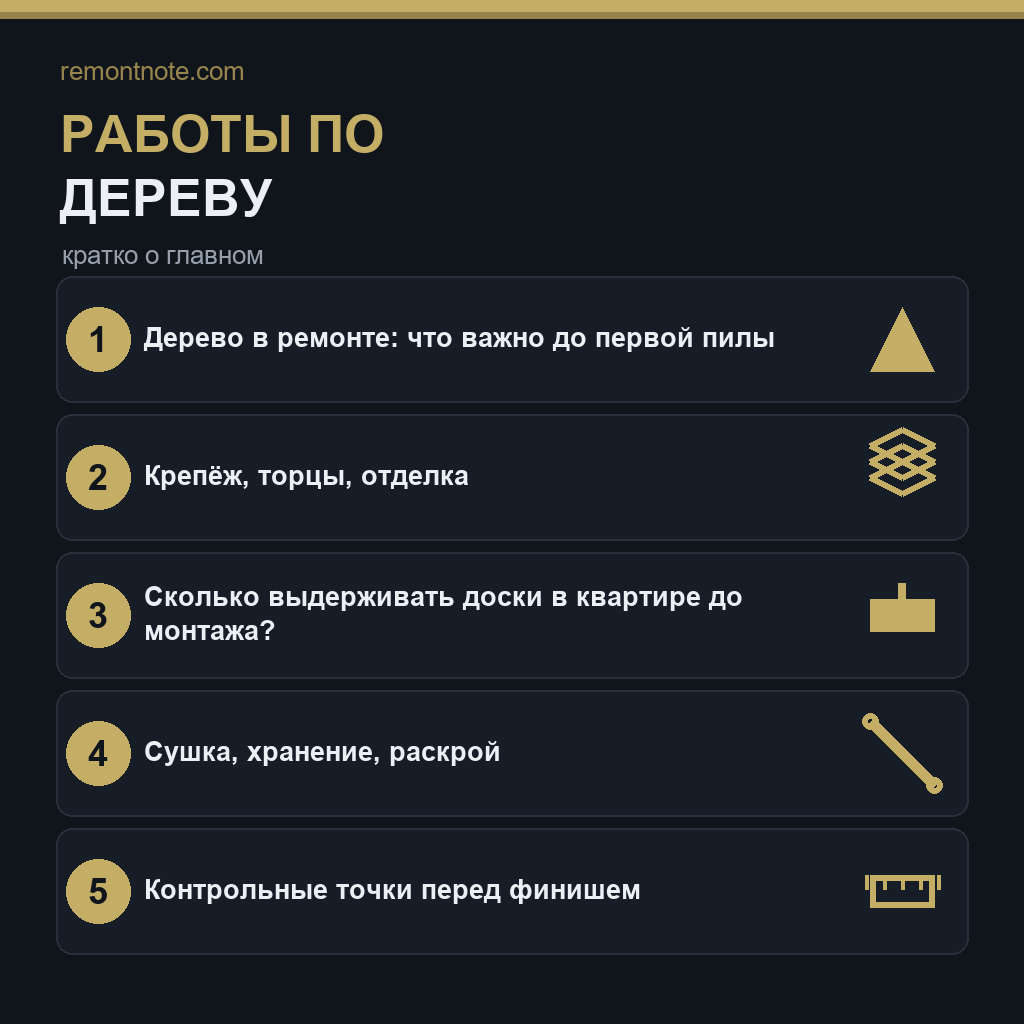 Работы по дереву