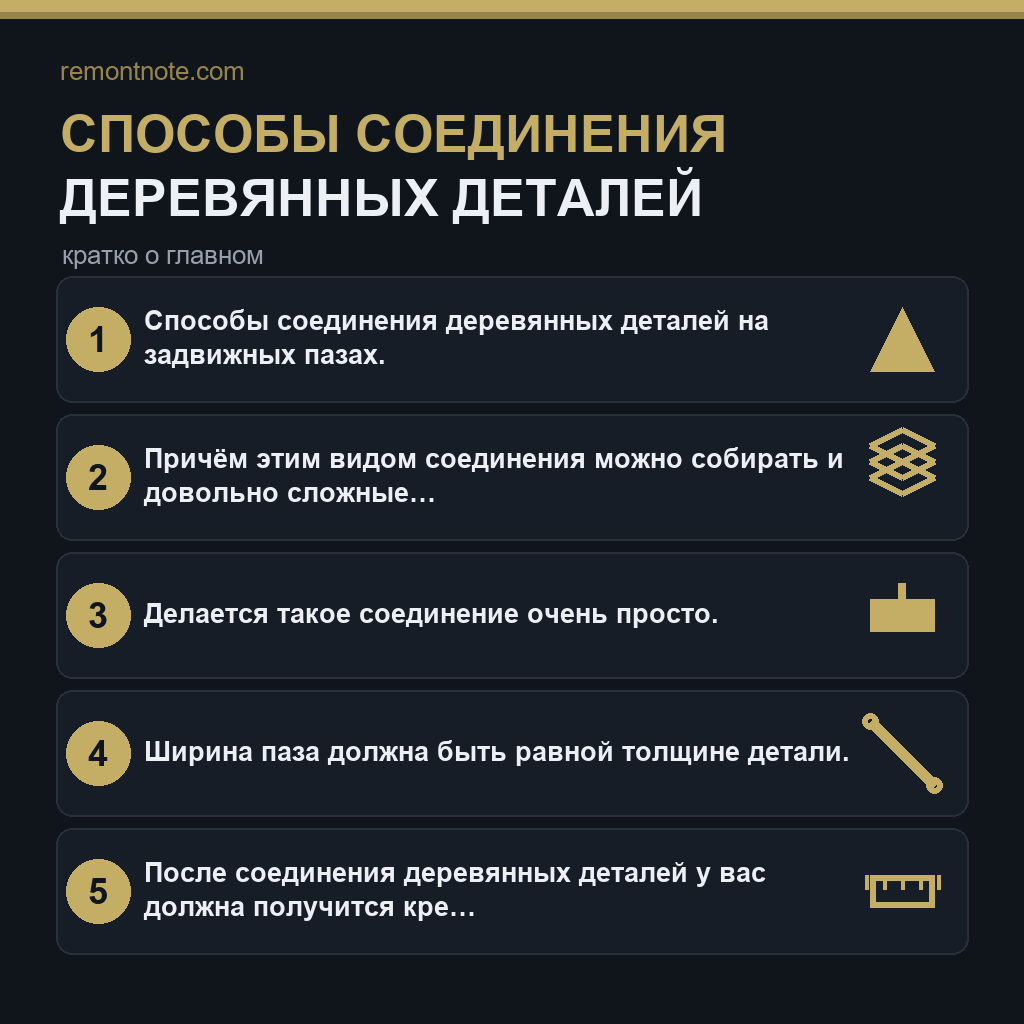 Способы соединения деревянных деталей
