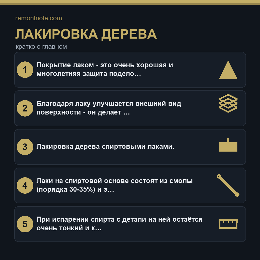 Лакировка дерева