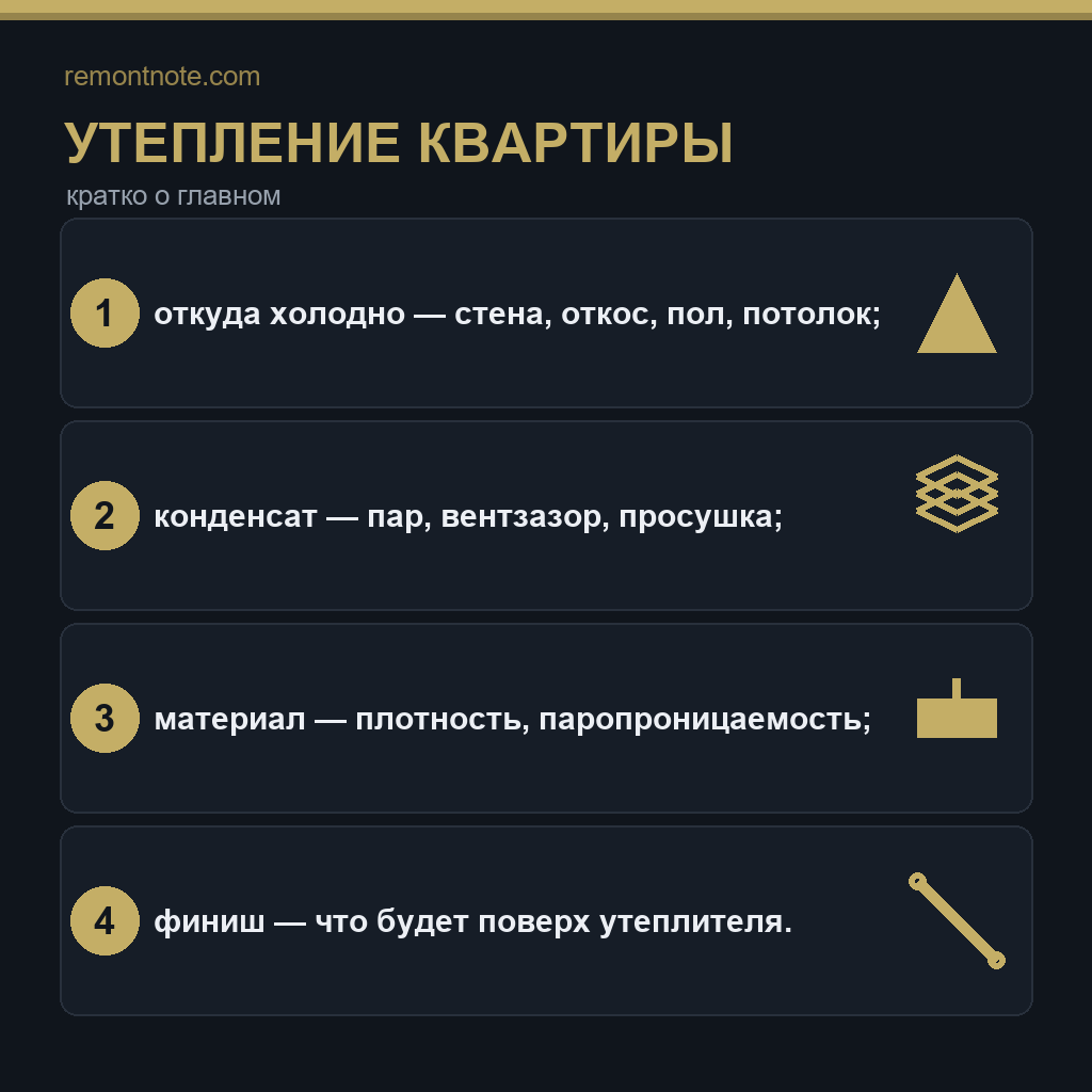 Утепление квартиры