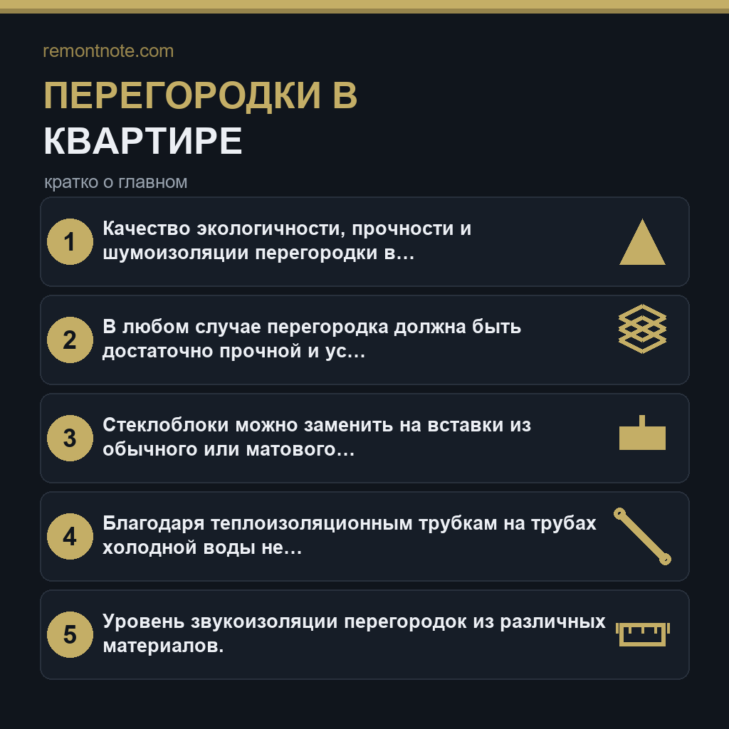 Перегородки в квартире