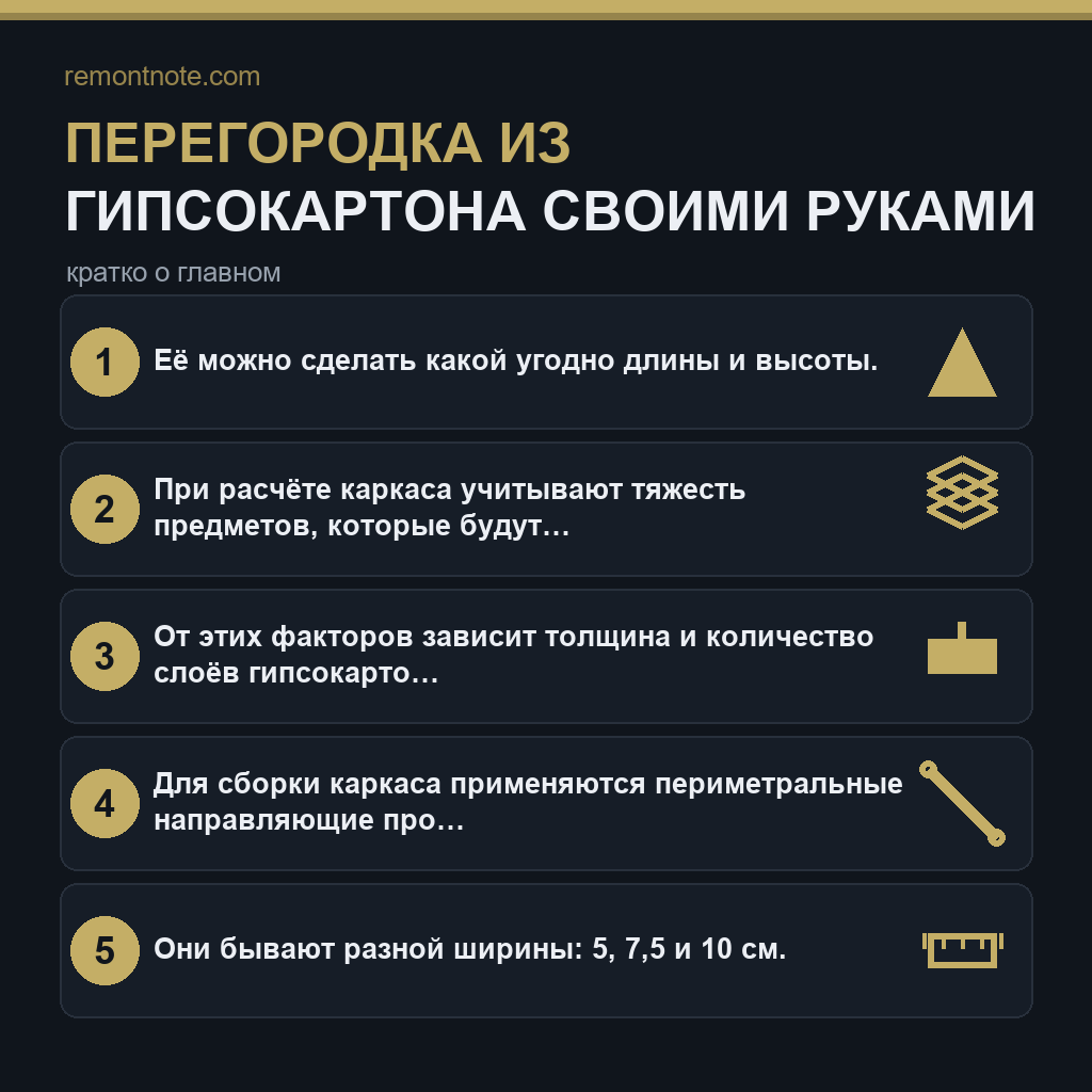 Перегородка из гипсокартона своими руками