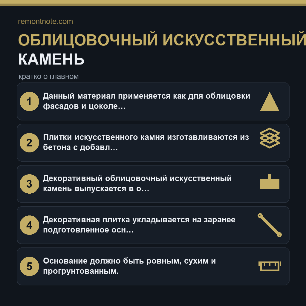 Облицовочный искусственный камень