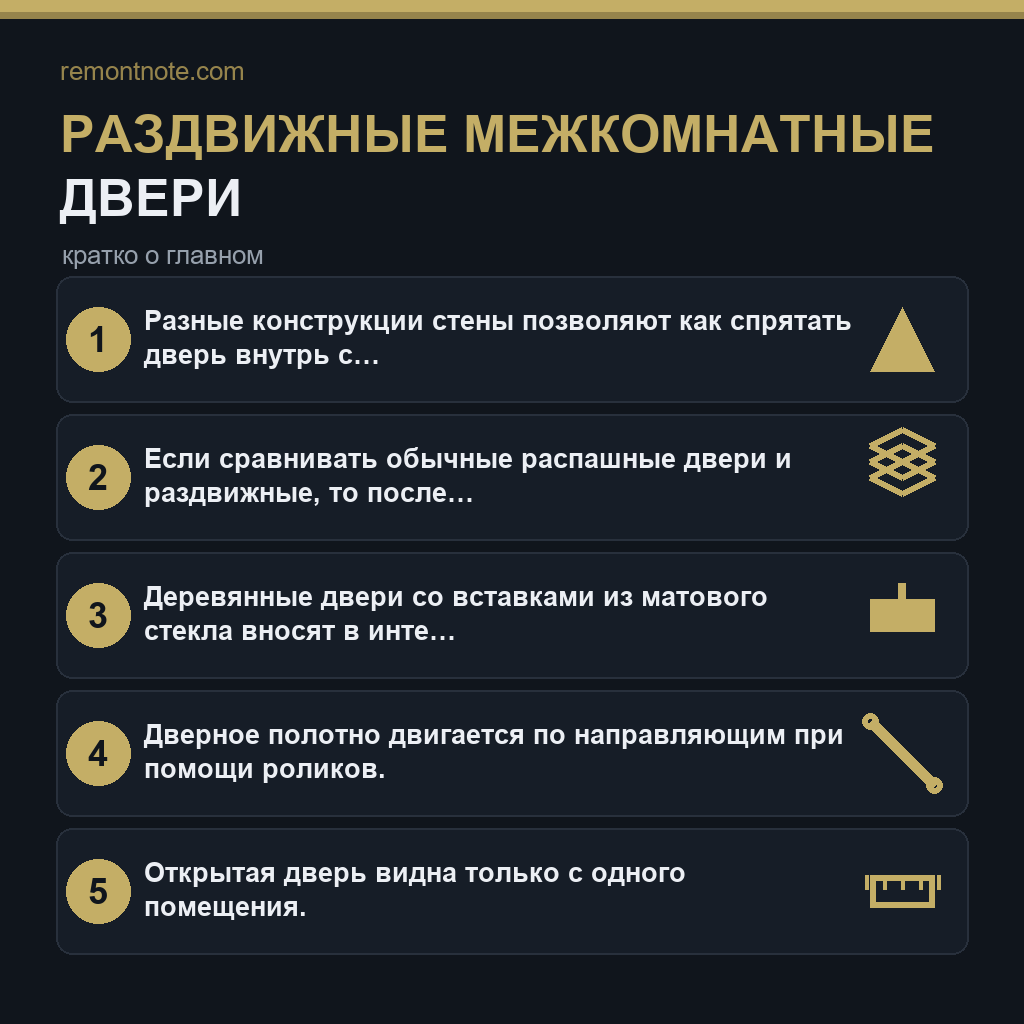 Раздвижные межкомнатные двери