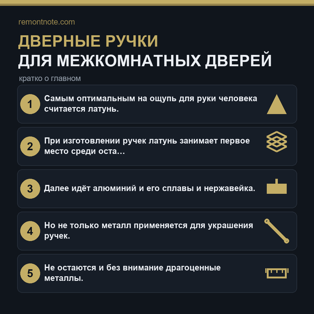 Дверные ручки для межкомнатных дверей