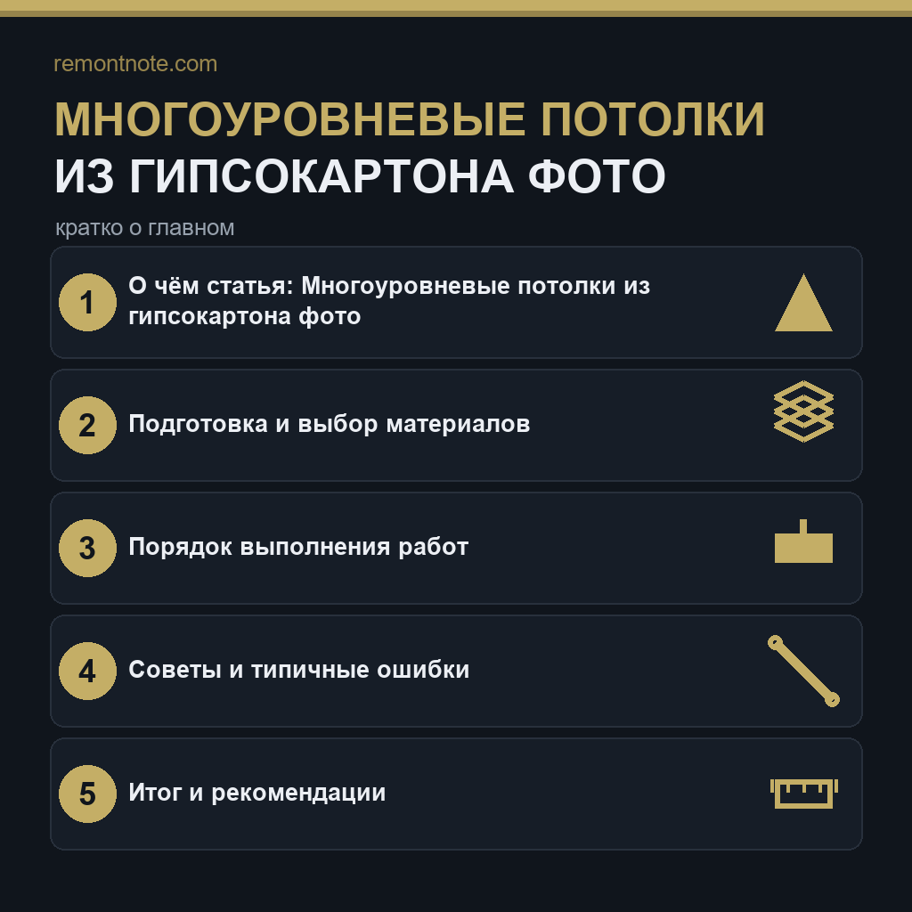 Многоуровневые потолки из гипсокартона фото