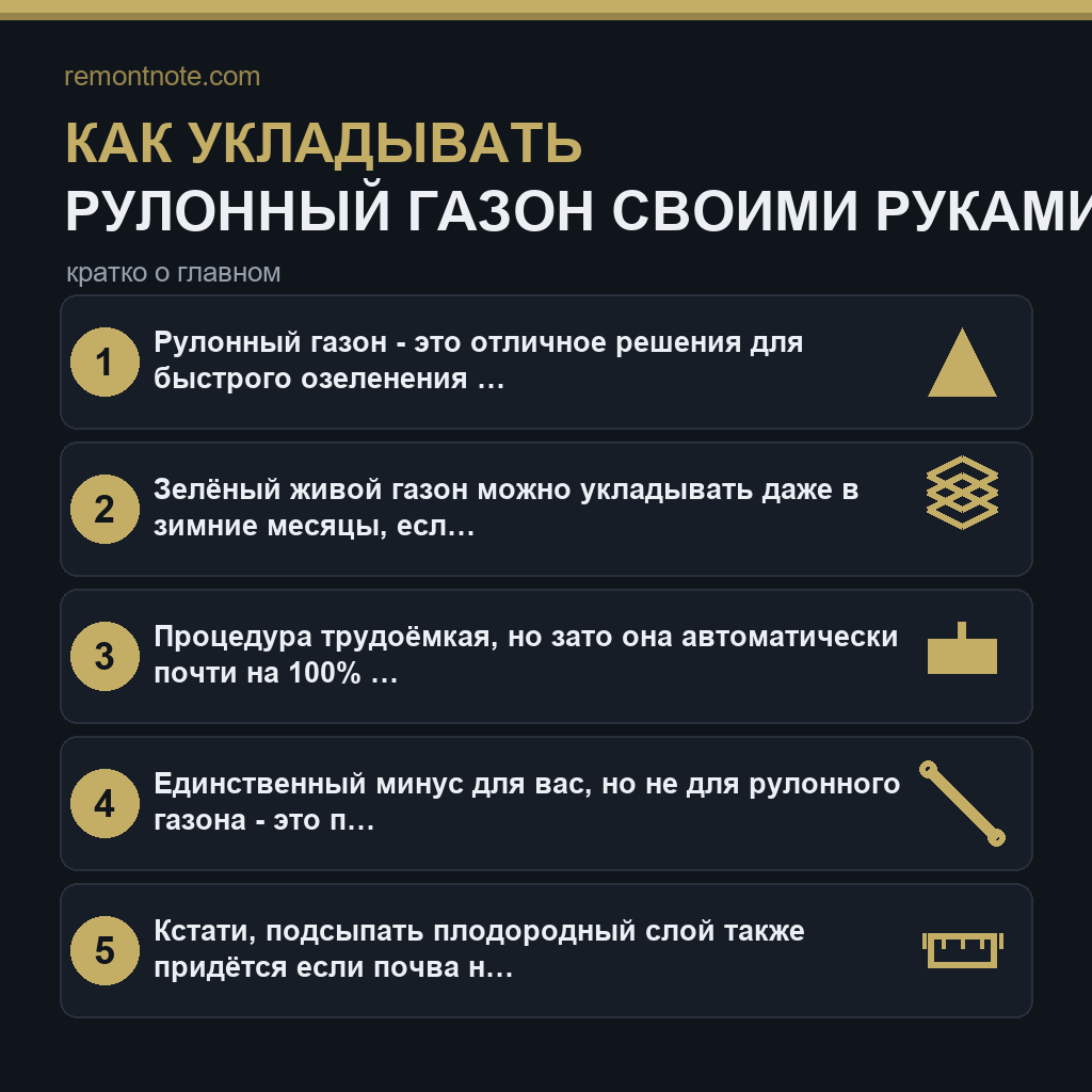 Как укладывать рулонный газон своими руками