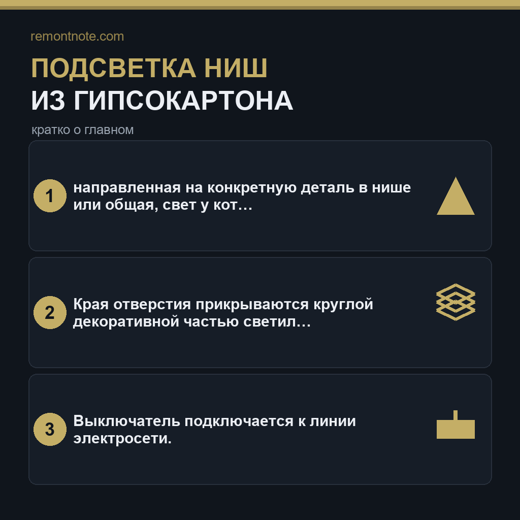Подсветка ниш из гипсокартона