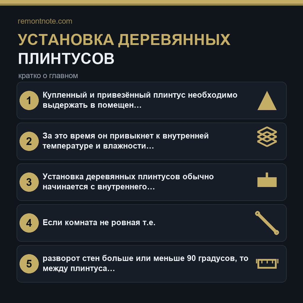 Установка деревянных плинтусов