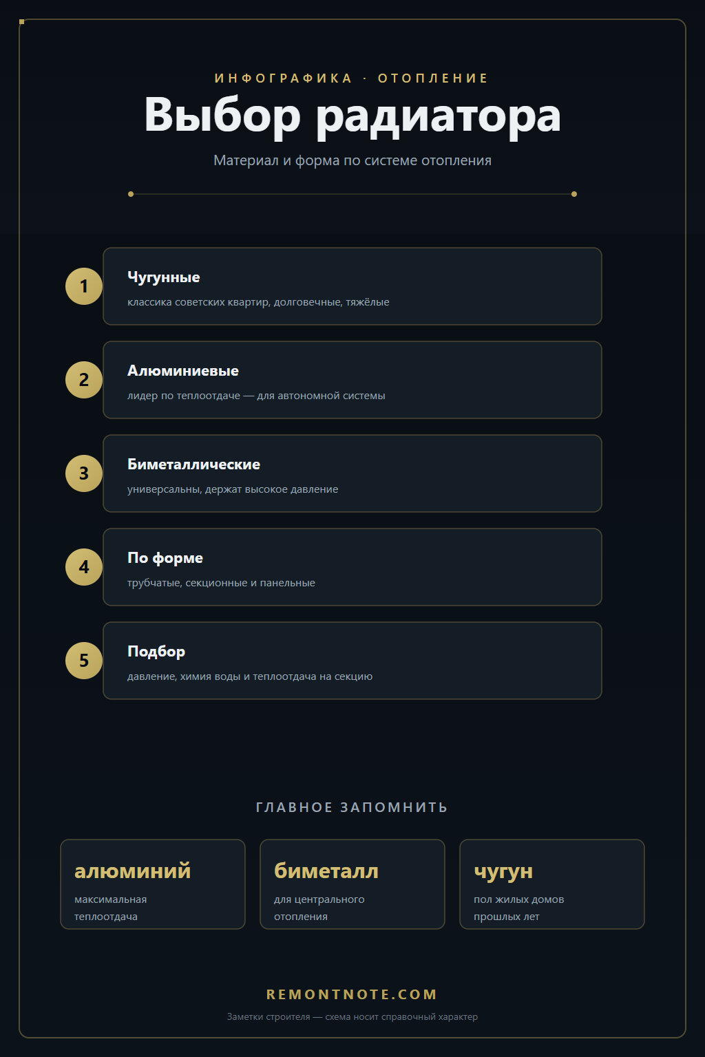 Выбор радиатора отопления: чугун, алюминий, биметалл